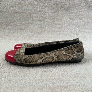 Kokua Barcelona Red Cap Toe Ballet Flats Shoes 40